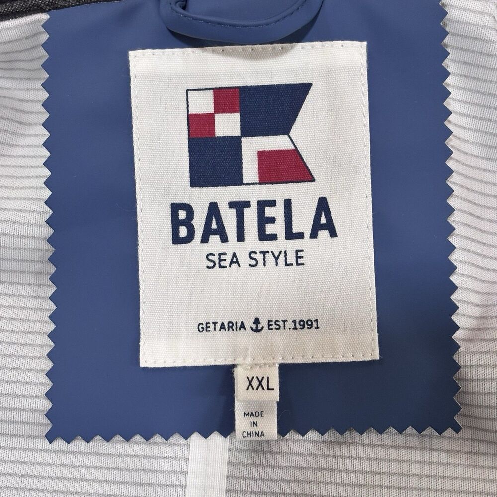 Batela Sea Style Hooded Rain Coat Full Zip Jacket Adult XXL Coastal Waterproof - Picture 7 of 9